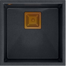 Quadron Zlewozmywak Quadron DAVID 40 GraniteQ black diamond/elementy miedziane