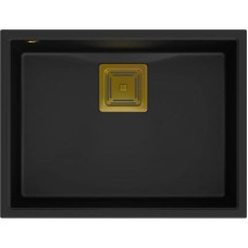 Quadron Zlewozmywak Quadron DAVID 50 GraniteQ pure carbon/elementy złote