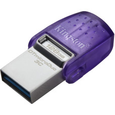 Kingston Technology DataTraveler microDuo 3C USB flash drive 64 GB USB Type-A / USB Type-C 3.2 Gen 1 (3.1 Gen 1) Purple, Stainless steel