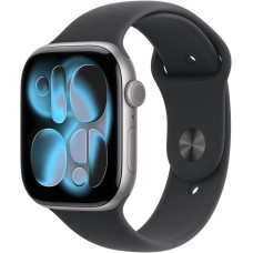 Apple Smartwatch Apple Watch 11 GPS 42mm Space Grey Alu Sport Band M/L Czarny  (MEQX4ZR/A)