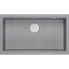 Graniteq Zlewozmywak GraniteQ LOGAN 110 GraniteQ zlewozmywak silver stone 76x44x23,5 cm 1-komorowy wpuszczany z syfonem manualnym stal szlachetna