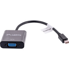 Lanberg AD-0006-BK video cable adapter 0.2 m VGA (D-Sub) Mini DisplayPort Black