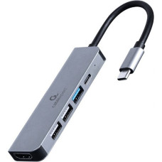 Gembird A-CM-COMBO5-03 USB Type-C 5-in-1 multi-port adapter (Hub + HDMI + PD)