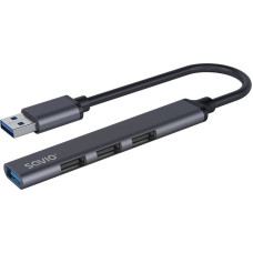 Savio Hub AK-70 USB-A - 3 × USB-A 2.0, 1 × USB-A 3.1 GEN 1, 4 in 1, 5 Gbps