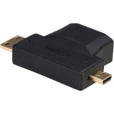 Akyga AK-AD-23 cable gender changer HDMI miniHDMI / microHDMI Black
