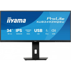 Iiyama Monitor prolite 34 cale xub3493wqsu-b6 ips,uwqhd,dp,2xhdmi,has,21:9,400cd,   120hz,1000:1,1ms, usb hubx4, 2x5w,