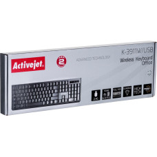 Activejet K-3911W Keyboard wireless black with 1x 1.5V AAA battery