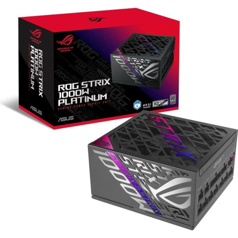 Asus Zasilacz rog strix 1000w 80+ platinum czarny