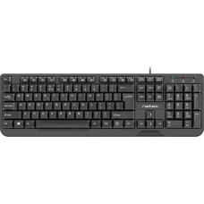 Natec KEYBOARD TROUT SLIM USB, US LAYOUT, BLACK