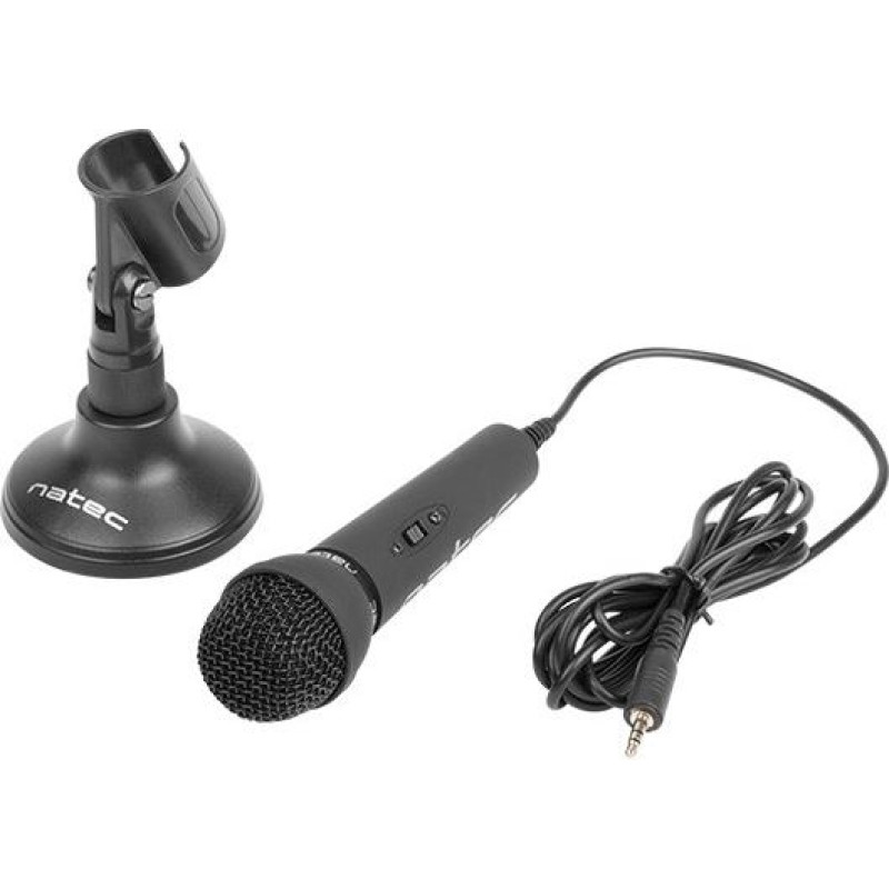 Natec Mikrofon komputerowy adder czarny