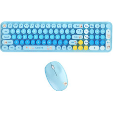 Mofii Baby Bear Wireless Keyboard + Mouse Set (blue)