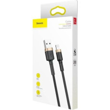 Baseus Lightning Cafule Cable 1.5A 2m Gold + Black (CALKLF-CV1)