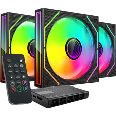 Tacens Mars Gaming MF3DPROKIT computer cooling system Computer case Fan 12 cm Black