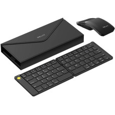 Delux KF10 folding wireless keyboard and MF10PR (QWERTY) mouse set