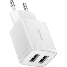 Baseus Wall Charger 10.5W 2xUSB 2.1A, White