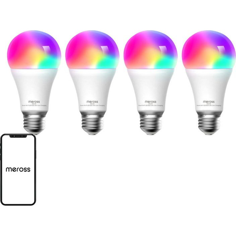 Meross MSL120 WiFi Smart LED Light Bulb (HomeKit) (four-pack)