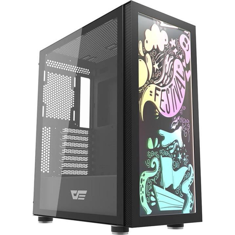 Darkflash DK210 Graffiti computer case (black)