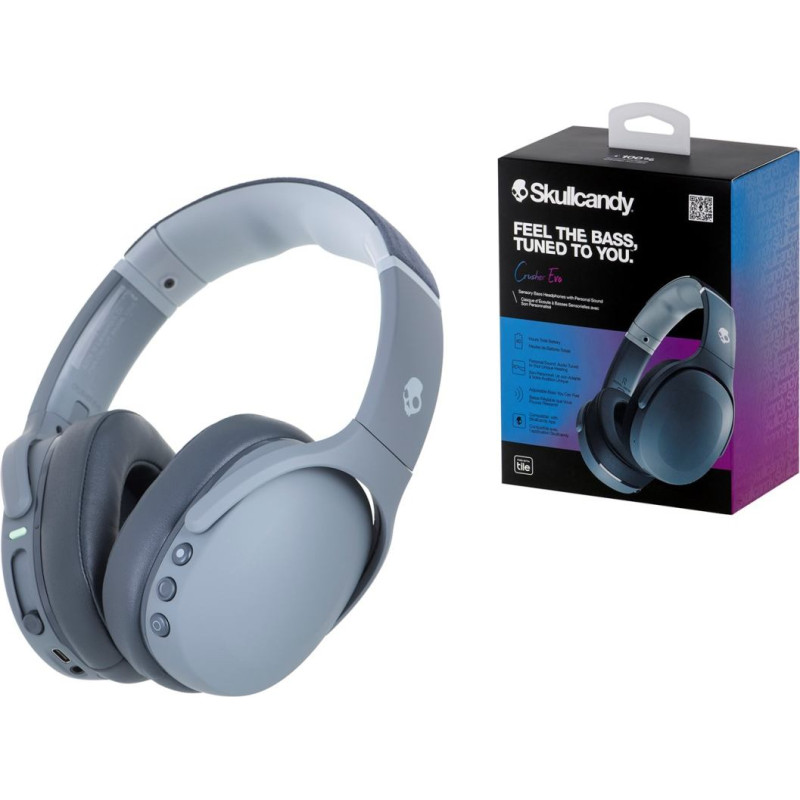 Skullcandy Crusher Evo Headphones Wired & Wireless Head-band Calls/Music USB Type-C Bluetooth Grey