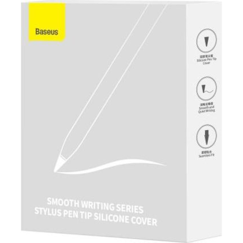 Baseus Tablet Tool Pen Replaceble Silicone Tips (12 pcs) for Stylus Pen (Soft), White (ARBJ020002)