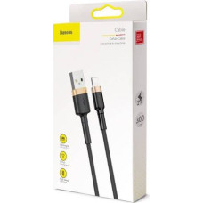 Baseus Lightning Cafule Cable 2A, 3m Gold/Black (CALKLF-RV1)
