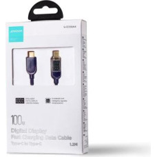 Joyroom Type-C - Type-C Data Cable 100W, 1.2m with Digital Display Blue (S-CC100A4)