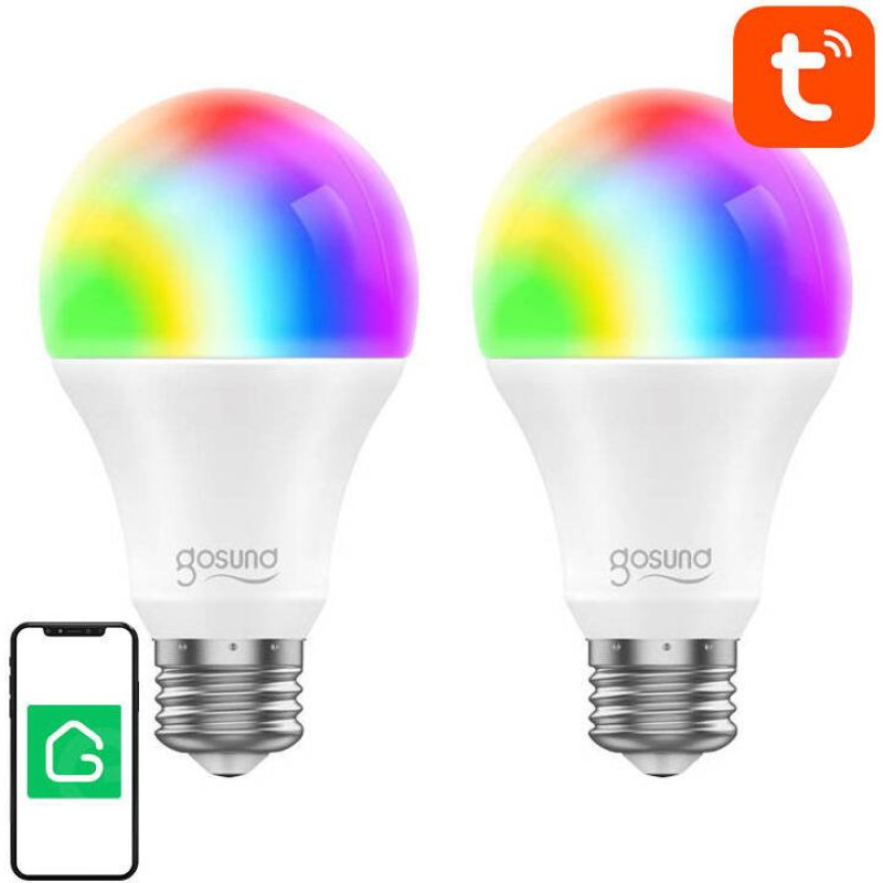 Gosund Smart Bulb WiFi RGB LED Gosund WB4-2 E27 (2-pack) Tuya