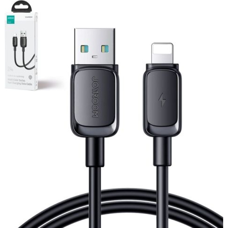 Joyroom USB - Lightning Cable Multi-Color Series A14, 480mb/s, 2.4A, 1.2m, Black (S-AL012A14B)