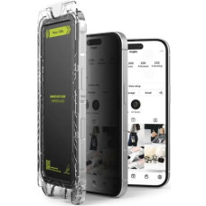 Ringke iPhone 15/ 16 Screen Protector Privacy Premium Easy Slide Tempered Glass 9H with installation jig (2pcs) Transparent