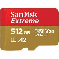 Sandisk microSDXC Extreme 512GB 190/130 MB/s A2 C10 V30 UHS-I U3