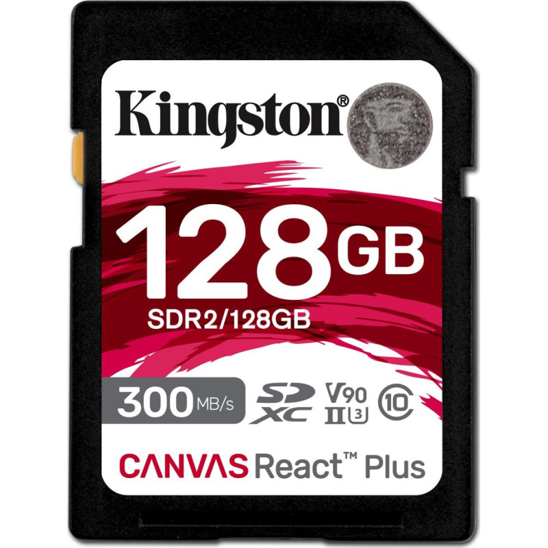 Kingston SDXC Canvas React Plus 128GB 300R/260W UHS-II U3