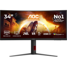 AOC G4 CU34G4Z computer monitor 86.4 cm (34") 3440 x 1440 pixels Wide Quad HD LED Black, Red
