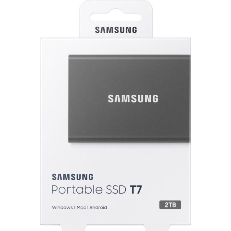 Samsung Portable SSD T7 2 TB USB Type-C 3.2 Gen 2 (3.1 Gen 2) Grey