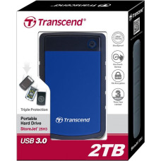 Transcend Dysk zewnętrzny HDD Transcend 25H3B 2TB Czarno-niebieski (TS2TSJ25H3B)