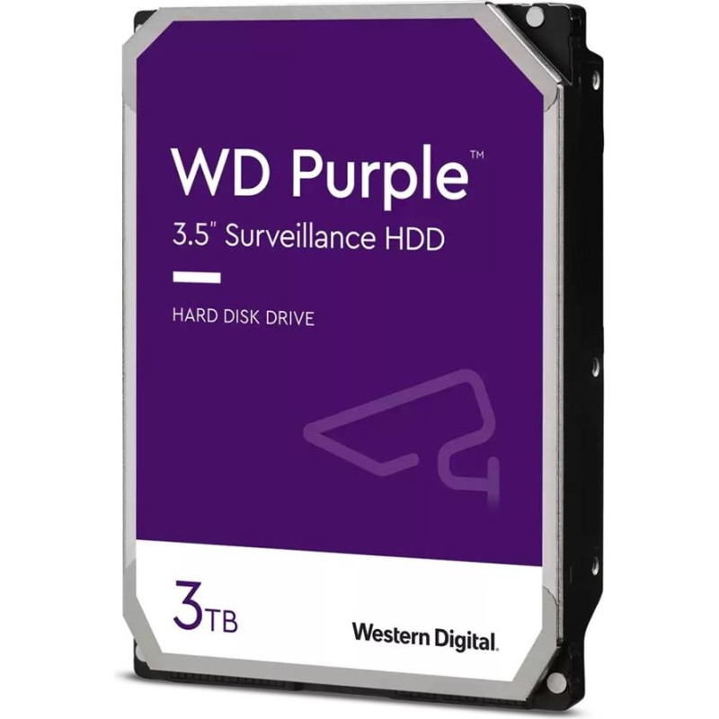 WD Western Digital Blue Purple internal hard drive 3 TB 5400 RPM 64 MB 3.5" Serial ATA III