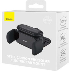 Baseus Car Mount Steel Cannon Pro Solar Electric phone holder fits from 5.4 to 6.7 inch, Black (SUGP010001)