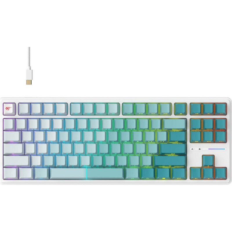 Havit KB901L - gaming keyboard (white and green)