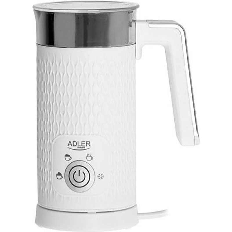 Adler AD 4494 milk frother/warmer Automatic Metallic, White