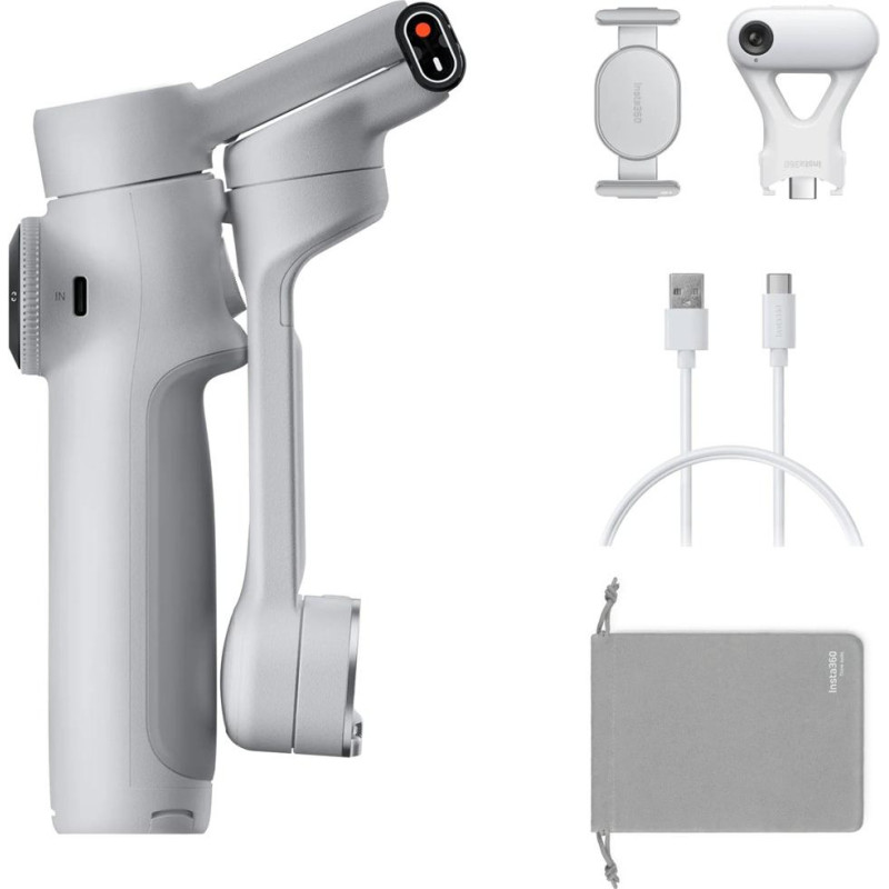 Insta360 Flow 2 AI Tracker Bundle Smartphone camera stabilizer Light grey