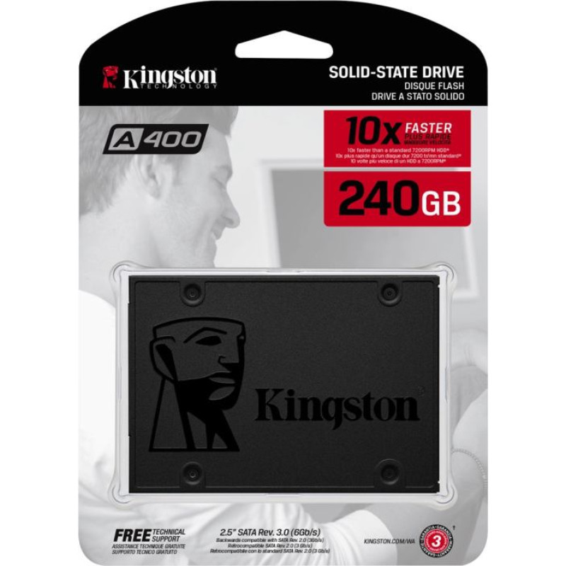 Kingston Technology A400 240 GB 2.5" Serial ATA III TLC